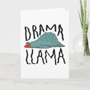 Drama Llama Lustiges Alpaka Lama Geschenk Karte