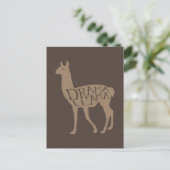 Drama Llama Postkarte (Stehend Vorderseite)