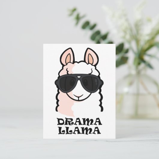 Drama Llama Postkarte (Stehend Vorderseite)