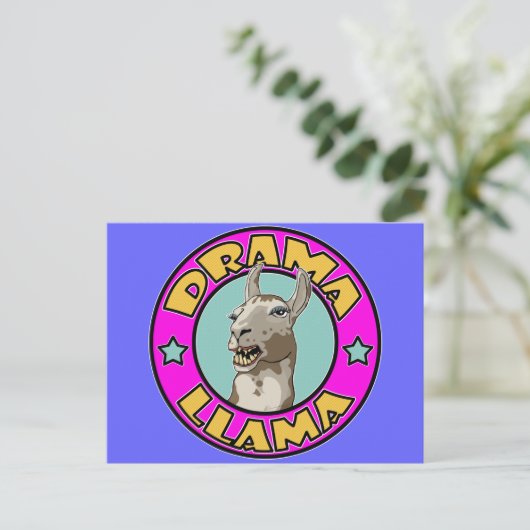 Drama Llama, Postkarte (Stehend Vorderseite)
