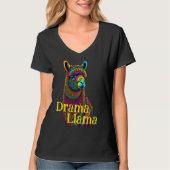 Drama Llama Psychedelic Color T-Shirt (Vorderseite)