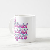 Drama Llama Queen Niedlich Llama mit Sonnenbrille Kaffeetasse (Vorderseite Links)