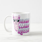 Drama Llama Queen Niedlich Llama mit Sonnenbrille  Kaffeetasse (Links)