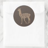 Drama Llama Runder Aufkleber (Tasche)