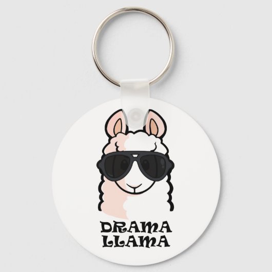 Drama Llama Schlüsselanhänger (Vorderseite)