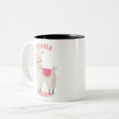 Drama Llama T - Shirt für Erwachsene und Kinder Zweifarbige Tasse (Vorderseite Links)
