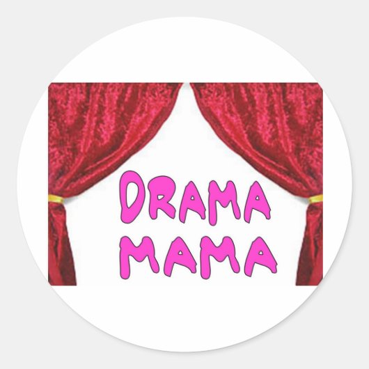 DRAMA MAMA RUNDER AUFKLEBER (Vorderseite)