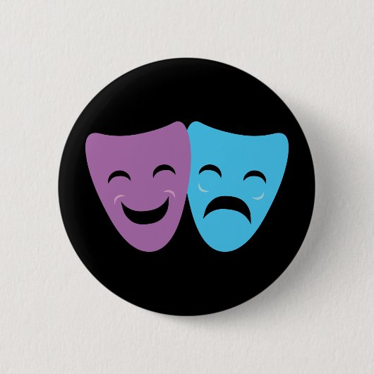 Drama-Masken Button (Vorderseite)