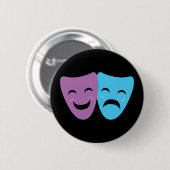 Drama-Masken Button (Vorne & Hinten)