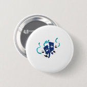 Drama-Masken Button (Vorne & Hinten)