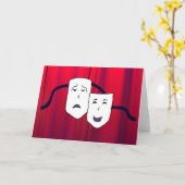 Drama-Masken-Karte Karte (Gelbe Blume)