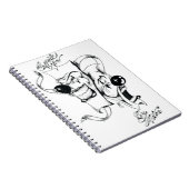 Drama Masken Lächeln jetzt schreien später Notizblock (Rechte Seite)