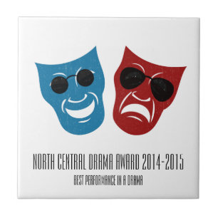 Drama-Masken mit Shades / Award / Plaque Fliese