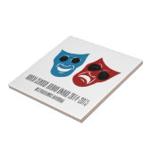 Drama-Masken mit Shades / Award / Plaque Fliese (Seite)