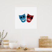 Drama Masken mit Sonnenbrille Poster (Küche)