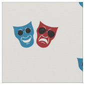 Drama Masken mit Sonnenbrille Stoff (Nahaufnahme)