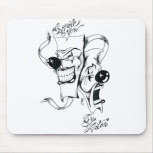 Drama Masken Smile jetzt schreien später Mousepad