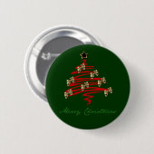 Drama-Masken-Weihnachtsbaum Button (Vorne & Hinten)