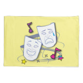 Drama maskiert Komödie und Tragödie Kissenbezug (Rückseite)