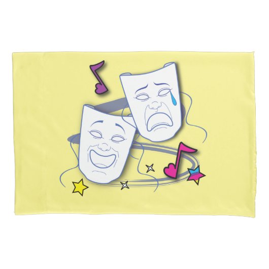 Drama maskiert Komödie und Tragödie Kissenbezug (Vorderseite)