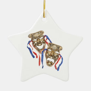 Drama maskiert Verzierung Keramikornament