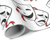Drama Masks Geschenkpapier (Rolleneckpunkt)