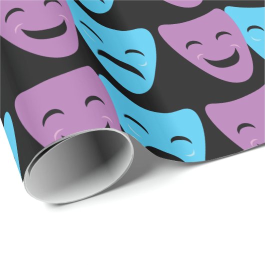 Drama Masks Geschenkpapier (Rolleneckpunkt)