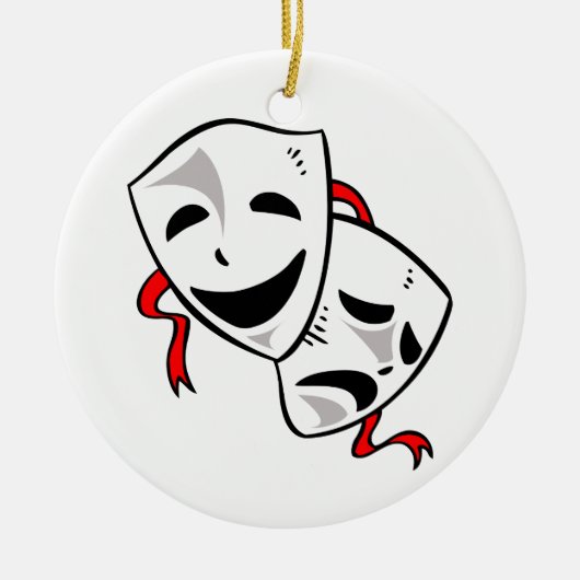 Drama Masks Keramik Ornament (Vorne)