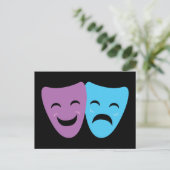 Drama Masks Postkarte (Stehend Vorderseite)