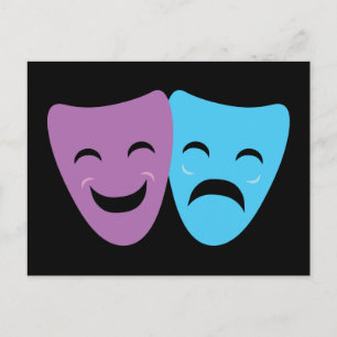 Drama Masks Postkarte