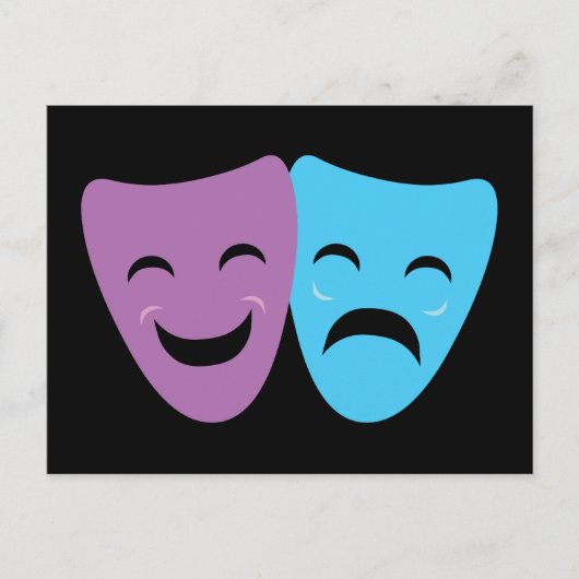 Drama Masks Postkarte (Vorderseite)