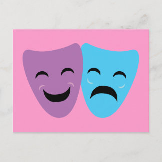 Drama Masks Postkarte