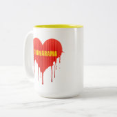 Drama Queen Dramarama bleeding heart Zweifarbige Tasse (Vorderseite Links)