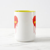 Drama Queen Dramarama bleeding heart Zweifarbige Tasse (Mittel)