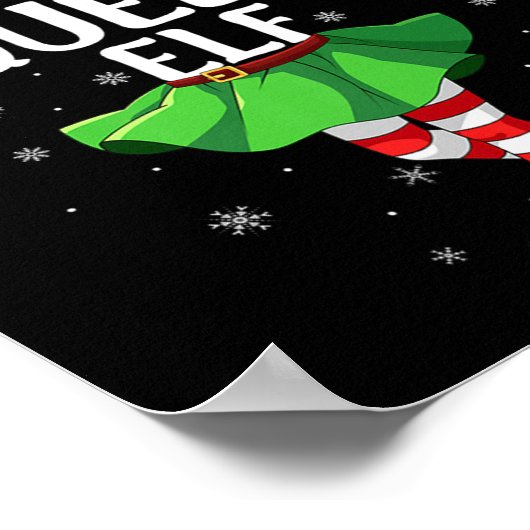 Drama Queen Elf Christmas Girls Women Elf Squad Xm Poster (Ecke)