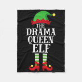Drama Queen Elf Matching Family Group Christmas Pa Fleecedecke (Vorderseite)