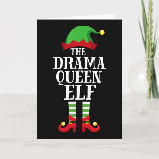 Drama Queen Elf Matching Family Group Christmas Pa Karte (Vorderseite)