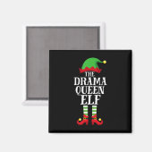 Drama Queen Elf Matching Family Group Christmas Pa Magnet (Vorderseite/Rückseite)