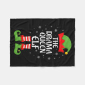 Drama Queen Elf Xmas Familie Matching Elf Squad Ch Fleecedecke (Vorderseite (Horizontal))