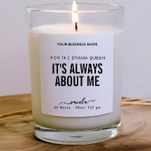 Drama Queen Funny Candle Label