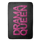 Drama Queen Hot Pink Glitzer Badematte (Vorderseite Vertikal)
