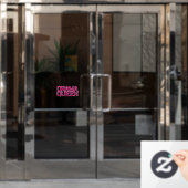 Drama Queen Hot Pink Glitzer Fensteraufkleber (Büro Tür)