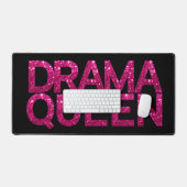 Drama Queen Hot Pink Glitzer Schreibtischunterlage (Tastatur & Maus)