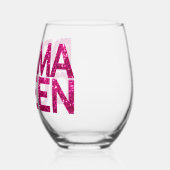 Drama Queen Hot Pink Glitzer Weinglas Ohne Stiel (Links)