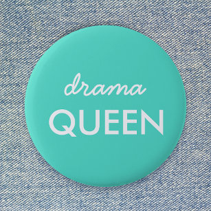 Drama Queen   Modernes, trendy Aqua Green Cooles Z Button