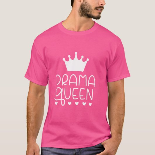 Drama Queen Niedlich Crown Funny T-Shirt (Vorderseite)