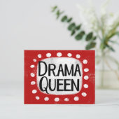 Drama Queen Postcard Postkarte (Stehend Vorderseite)