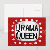 Drama Queen Postcard Postkarte (Vorne/Hinten)