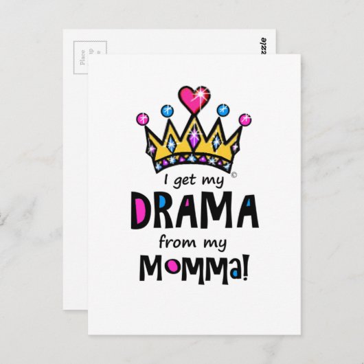 Drama Queen Postkarte (Vorne/Hinten)
