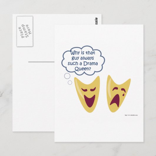 Drama Queen Postkarte (Vorne/Hinten)